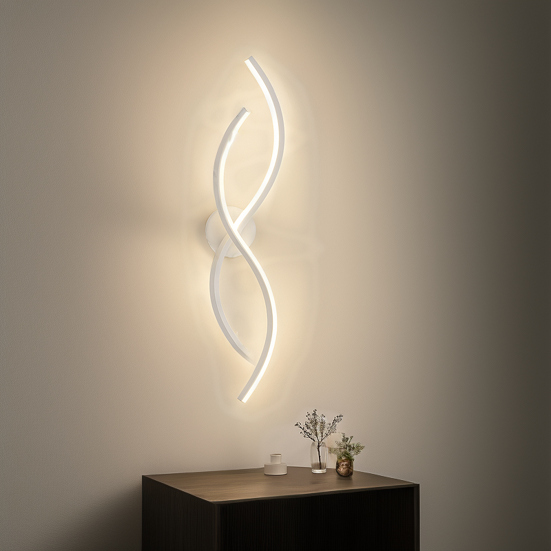 Настінні світильники Double waves White cm 3000K-6000K H-60 cm Led 12W / H-80 cm Led 16W 241219-100003990