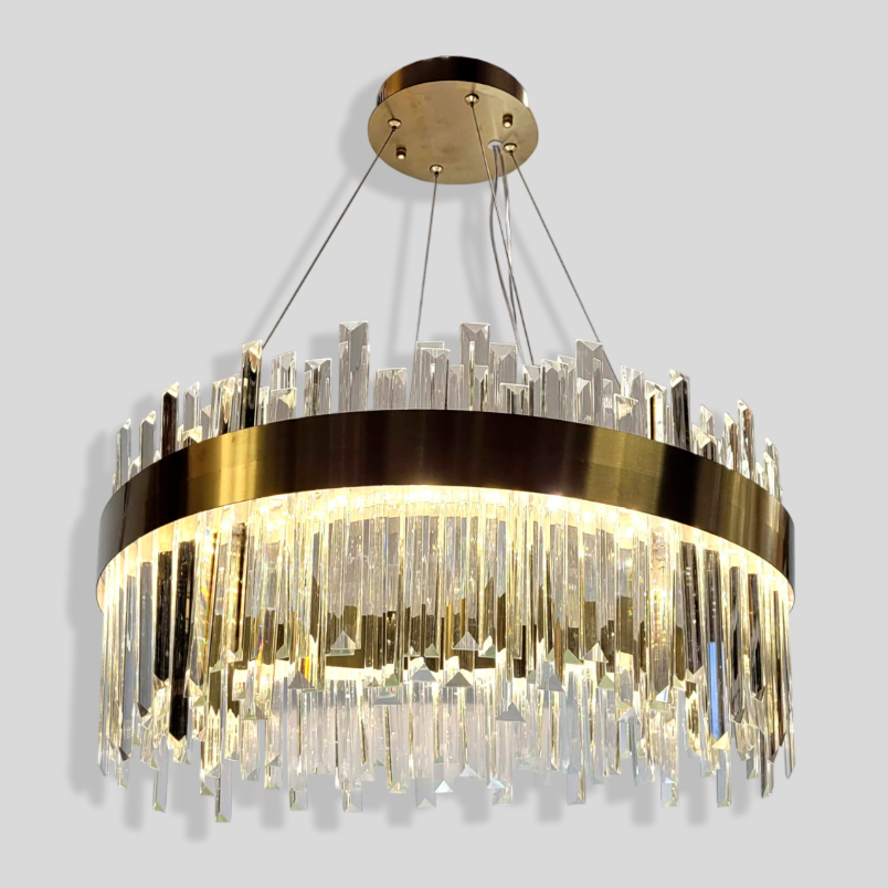 Люстра підвісна Crystal D-80cm 108W 3000-6000K Gold 250635-100005122