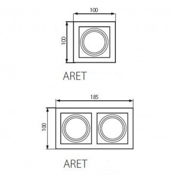 Точковий світильник Aret 1XMR16 White / Grey 230732-100002381