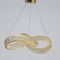 Люстра підвісна золота з кришталевим плафоном Петля L-59 cm Led 120W Gold+Transparent Crystal diamond knot 250735-100005474
