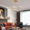 Люстра підвісна золоті кільця L-142 cm Led D-40+60+80 cm 112W 3500К Total Rings Gold Matte 210720-100000146