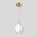 Світильник білий підвісний з золотим кріпленням Тюльпан Е14x2 White+Gold Tulip 250635-100005142