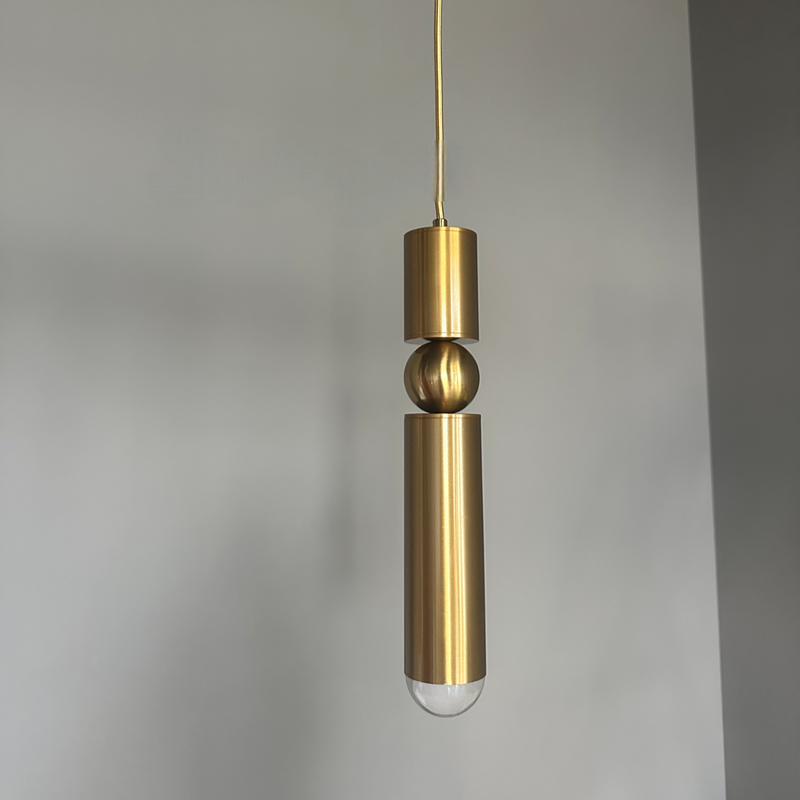 Підвіс золотий (латунь) / хромовий срібний металевий H-37 cm E27 Brass / Chrome Fulcrum 230620-100002275