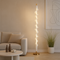 Торшер з білої акрилової сіткі з золотом H-152 cm Led 21W 4000K White+Gold Silk 250731-100005448