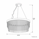 Підвісна люстра срібна D-50 cm Led 55W 2800K-6000K Chrome Beads 260748-100008497