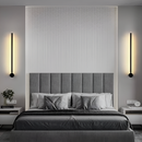 Бра лінійні чорний без хвостика H-60 cm Led 3500K Pipe Pin Black Matt 230220-100001395
