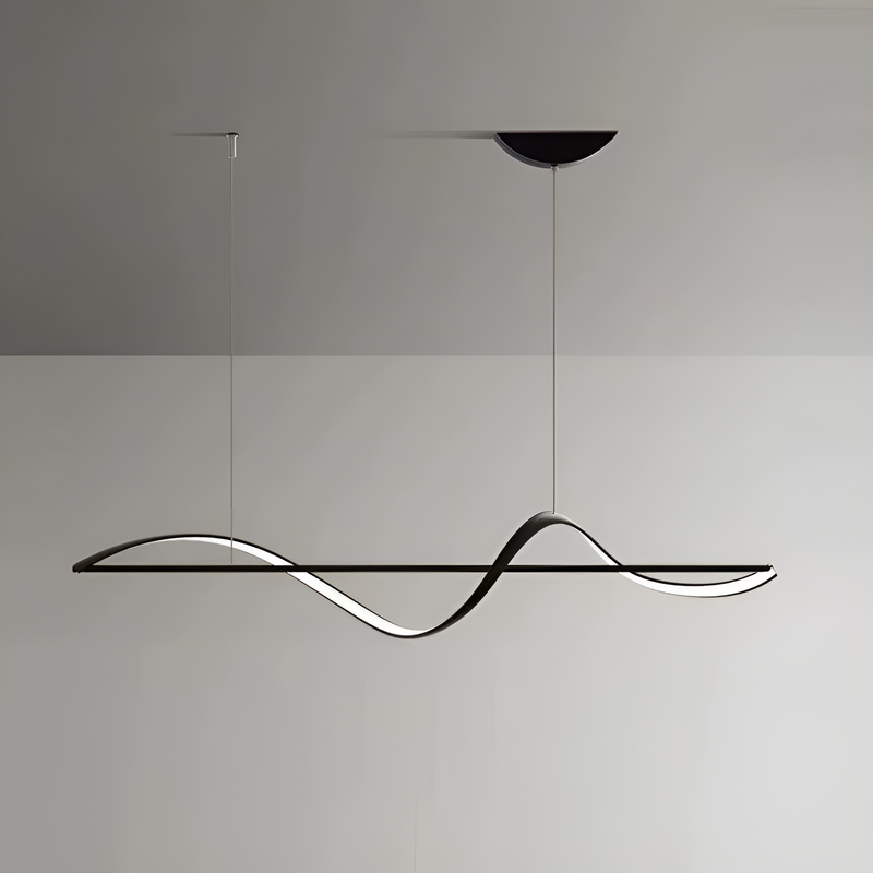 Люстра чорна хвиляста підвісна L-120 cm / L-160 cm Gemo Wave L / XL Black 231258-100002928