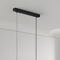 Люстра чорна хвиляста хвиля L-100 см до кухні 44W 3200K-4100K-6000K Black Waves CREEM LED LAMP 231142-100002814