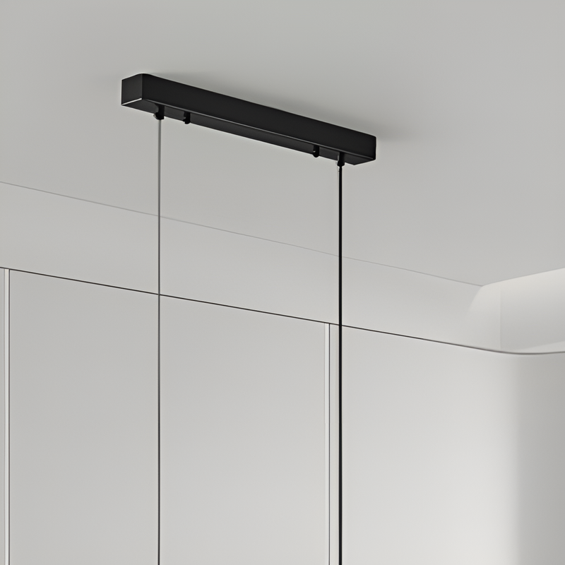 Люстра чорна хвиляста хвиля L-100 см до кухні 44W 3200K-4100K-6000K Black Waves CREEM LED LAMP 231142-100002814