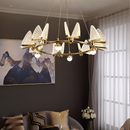 Люстра золота з прозорими метеликами D-65 cm / D-85 cm LED 3000K Gloss Gold Butterfly 211020-100000444