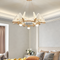 Люстра золота з прозорими метеликами D-65 cm / D-85 cm LED 3000K Gloss Gold Butterfly 211020-100000444