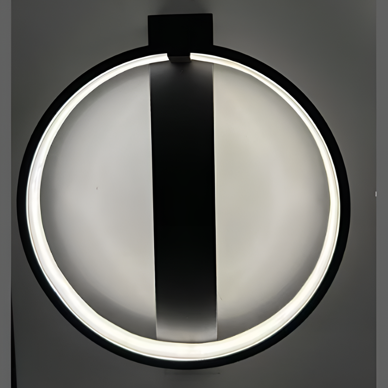 Настінний світильник круглий чорний D-30 cm Led 20W Black Wall Circle 250719-100005691