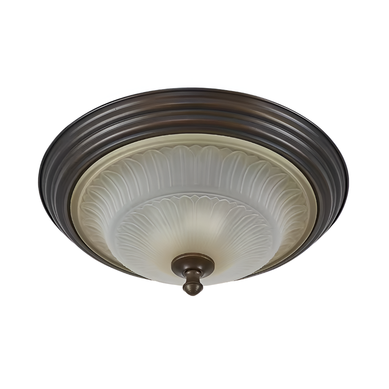 Люстра стельова кругла вінтажна коричнева D-40 cm E27 Brown Vintage 250719-100005695