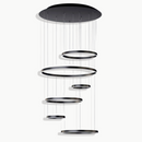 Люстра на 6 кілець Kukho Rimy 3000K-6500K 180W Black 250419-100004425