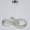 Люстра підвісна срібна з кришталевим плафоном Петля L-59 cm Led 120W Chrome+Transparent Crystal diamond knot 250735-100005475