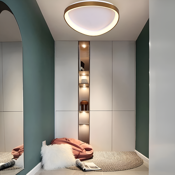 Люстра стельова золота з білим D-65 cm / D-85 cm LED 48W / 96W Ceiling Bronze UFO Single 210720-100000124