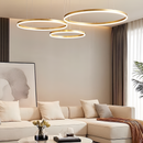 Люстра підвісна золоті кільця L-142 cm Led D-40+60+80 cm 112W 3500К Total Rings Gold Matte 210720-100000146