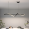 Люстра чорна хвиляста підвісна L-120 cm / L-160 cm Gemo Wave L / XL Black 231258-100002928