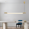 Люстра чорна / золота підвісна сучасна L-120 cm H-150 cm Led 20W Black / Gold Halves 230858-100002439
