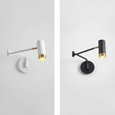 Бра повортний чорний / білий з золотом з вимикачем на корпусі L-55cm Spot arm White+Gold/ Black+Gold 230958-100002494
