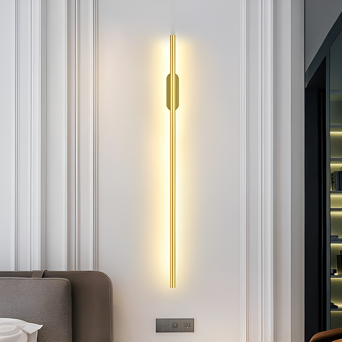 Бра лінійні золоті H-70 cm / H-94 cm Led 3500K Gold Sand 211020-100000448