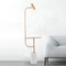 Торшер золотий зі столиком з білим мармуром H-162 cm Gold Lupe Table Lamp 210514-25157