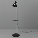 Торшер чорний з круглою поличкою H-138 cm E27 Black Circle 250740-100005483