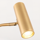 Торшер золотий зі столиком з білим мармуром H-162 cm Gold Lupe Table Lamp 210514-25157