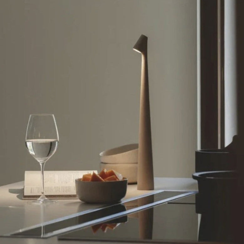 Настільний світильник білий світлодіодний H-33 cm / H-44 cm Led 1.5W 3000K White Sleek 250819-100005761