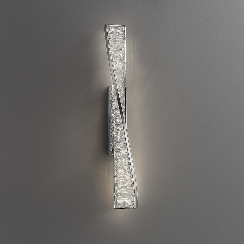 Світильник настінний срібний з кришталевим плафоном H-50,5 cm Led 18W Chrome Crystal diamond 250735-100005623