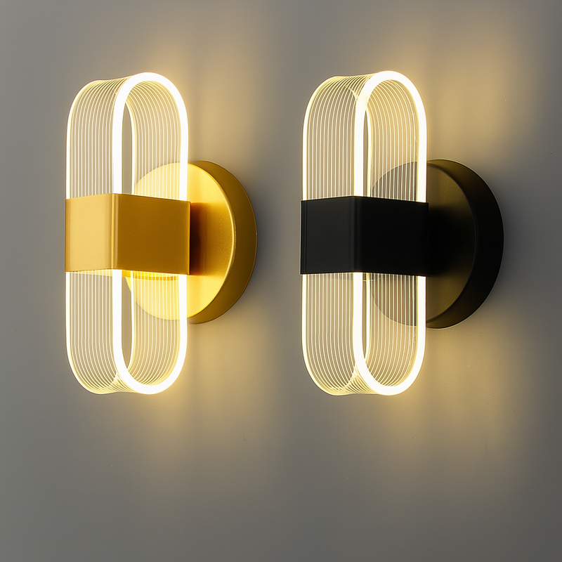Настінний світильник Лед золотий, чорний, білий H-21 cm Led 24W 3000K-6000K Black / White / Gold Porima  230149-100001355