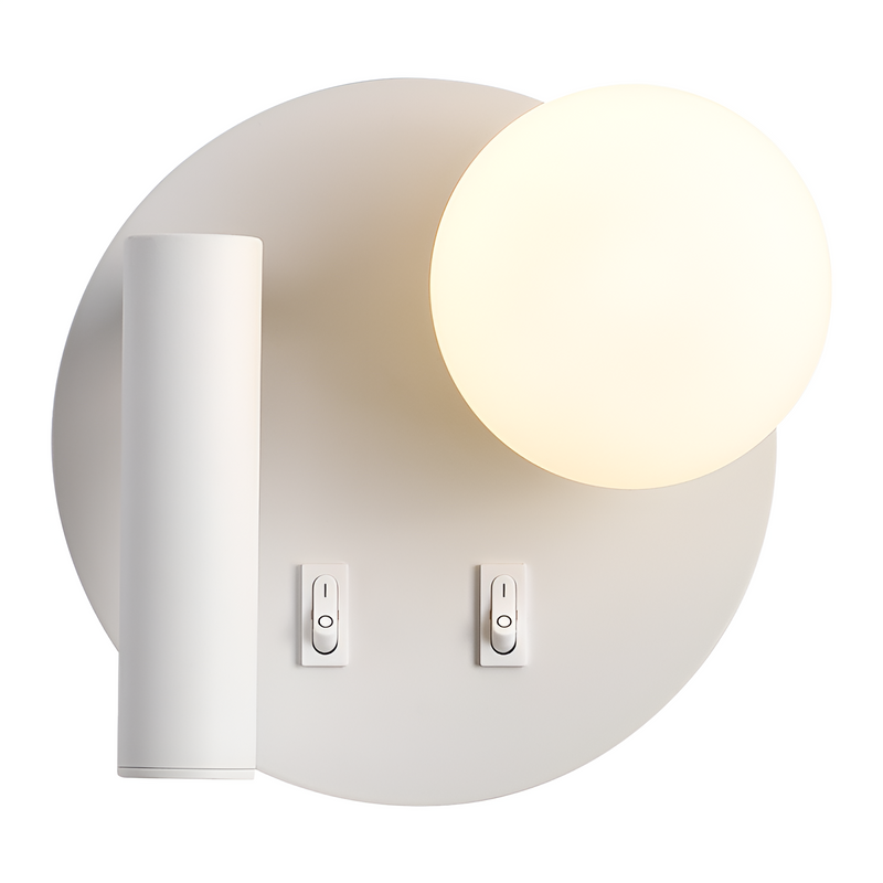 Настінний світильник білий з круглим плафоном D-17 cm Led G9 White Bollo 250718-100005515