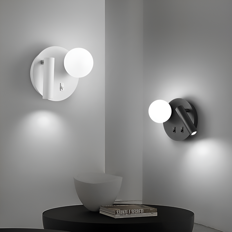 Настінний світильник білий з круглим плафоном D-17 cm Led G9 White Bollo 250718-100005515