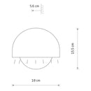 Настінний світильник чорний H-15.5 cm Led 10W 3000K Black Mushroom 260510-100007997