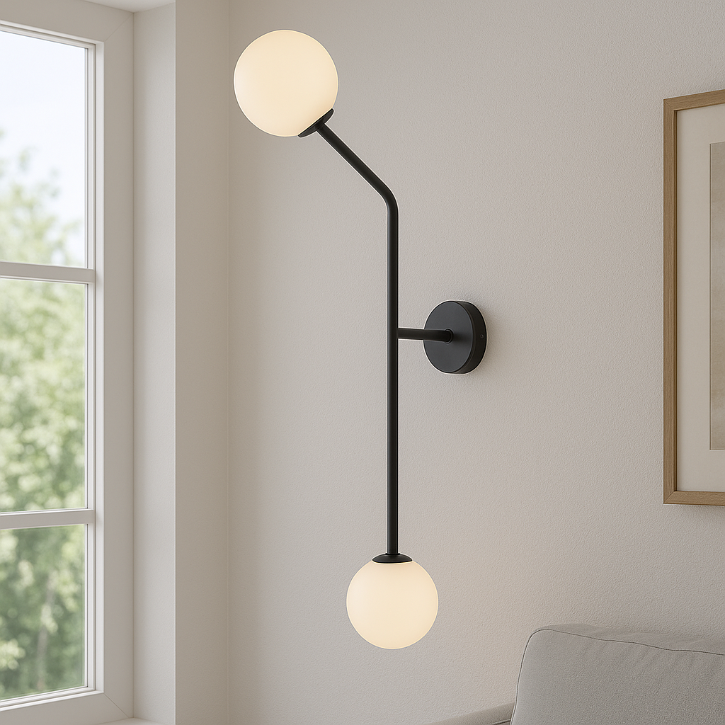 Настінний світильник Pure 2 Bollo H-99cm G9х2 Black 250577-100004913