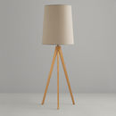 Торшер тринога дерев'яний з бежевим абажуром Сканді H-175 cm E27 Wood+Beige Scandi 250740-100005495