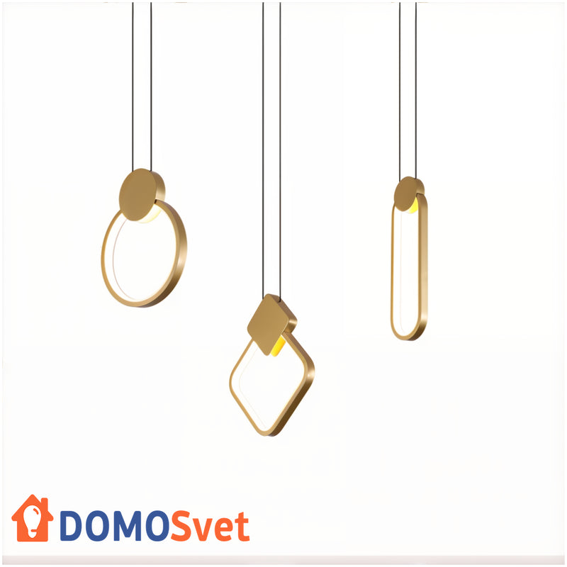 Люстра Curly Lamp Gold Domosvet Design 240214-222276