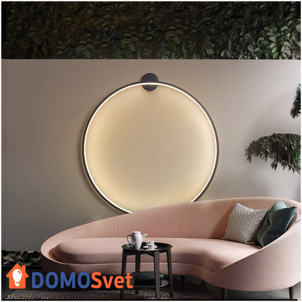 Настінний Світильник Round Led Black D-1000 Domosvet Design 250514-240503