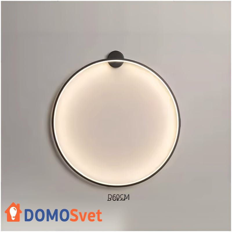 Настінний Світильник Round Led Black D-600 Domosvet Design 250514-240516