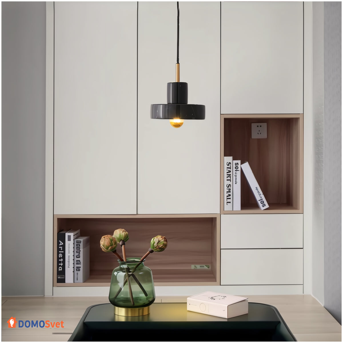 Підвісна Люстра Marble Liqiy Black Domosvet Design 250914-241531