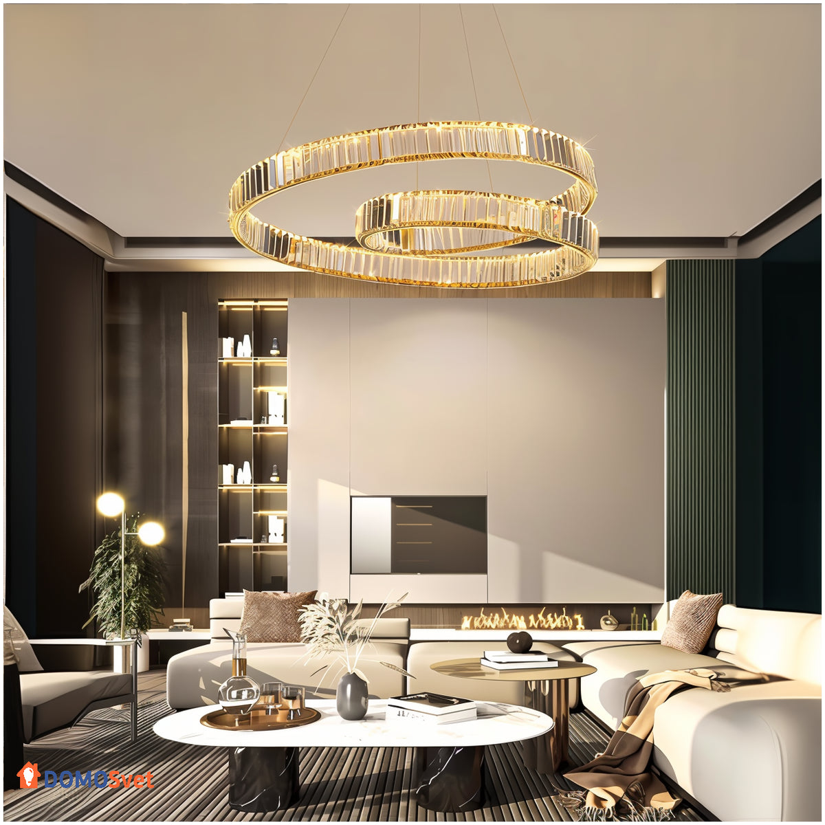 Люстра Pair Circle Crystal Domosvet Design 250914-241826