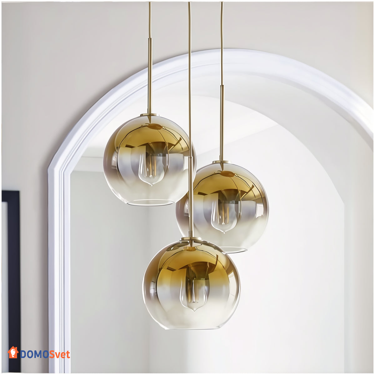 Однолампова Серія Підвісних Люстр Sculptural Glass Domosvet Design 260814-249023