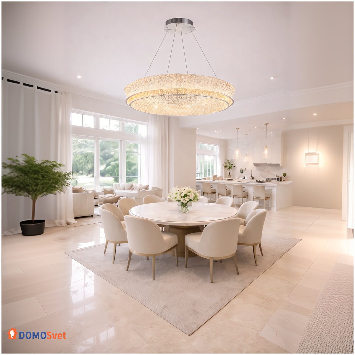 Люстра Crystal Halo Chrome Domosvet Design 260814-249065
