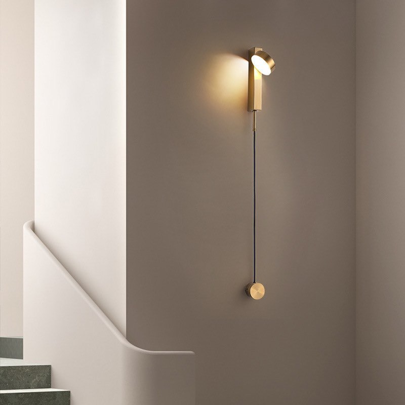 Бра золоте поворотне з вимикачем та регулюванням яскравості димером Teco Long Lamp Gold 260118-100007208