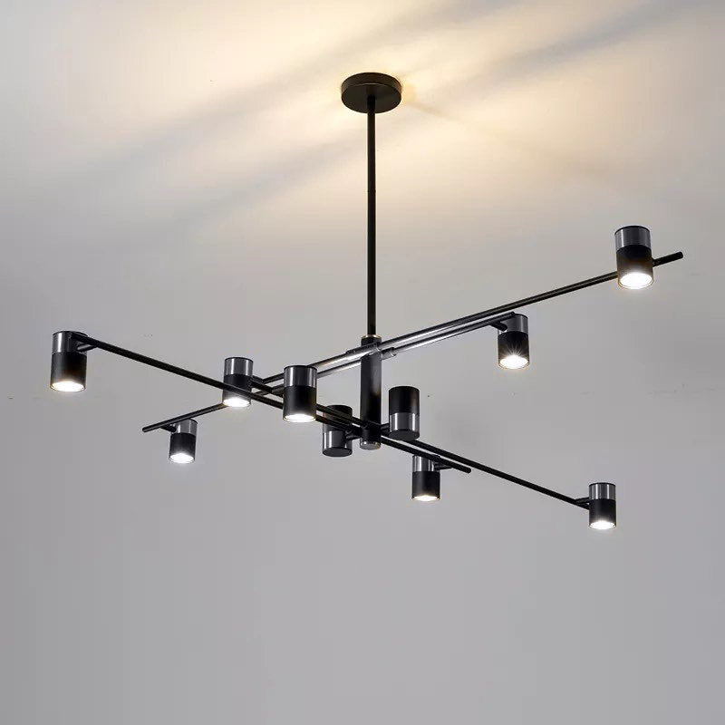 Люстра D-130 cm GU10 Black+Chrome Супутник Spoon 10 261019-100009130