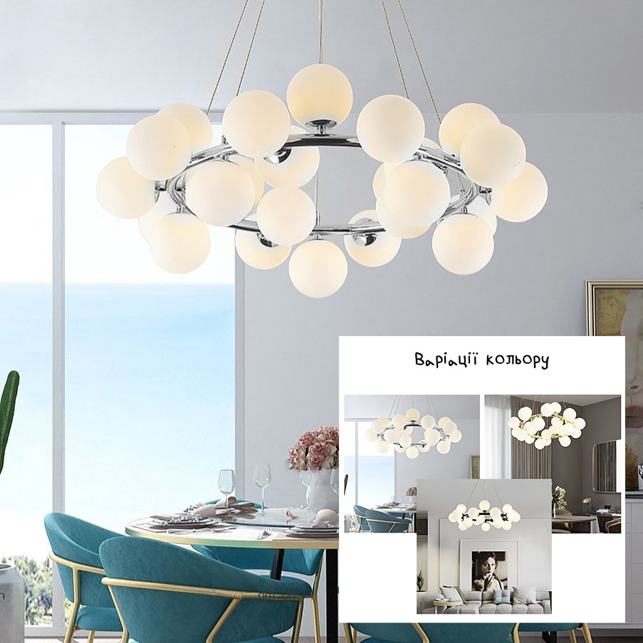 Люстра підвісна Circle Bubbles Gold / Black / Chrome 220521-100000787