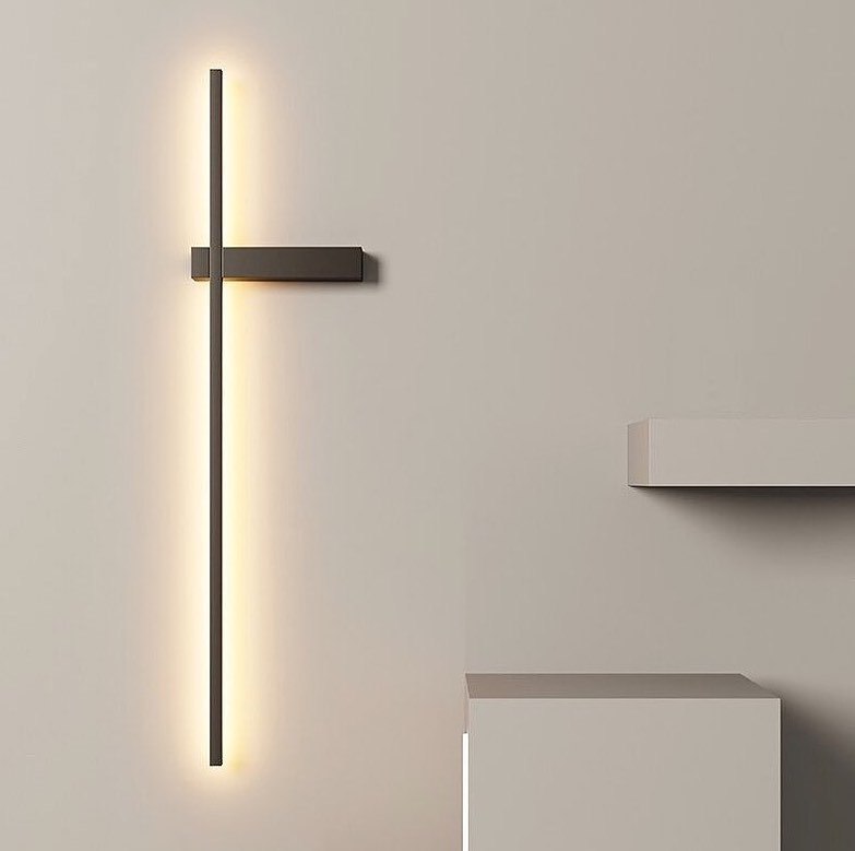Настінний світильник з вимикачем на корпусі Motivi з вимикачем L80 Led 8W / L120 Led 12W Black 3000K 230540-100002000