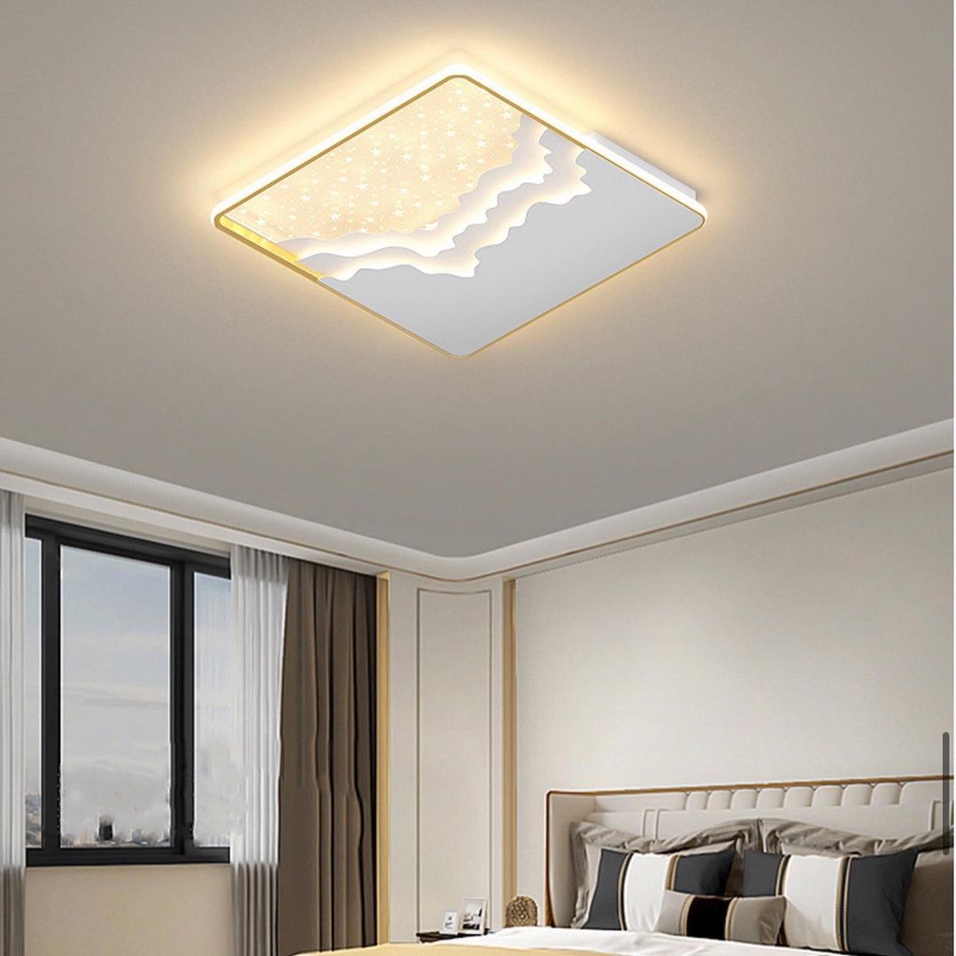 Стельовий світильник Mountain sky Stars D-50 см 85W LED 3000K-4500K-6000K Gold + White 230518-100002006