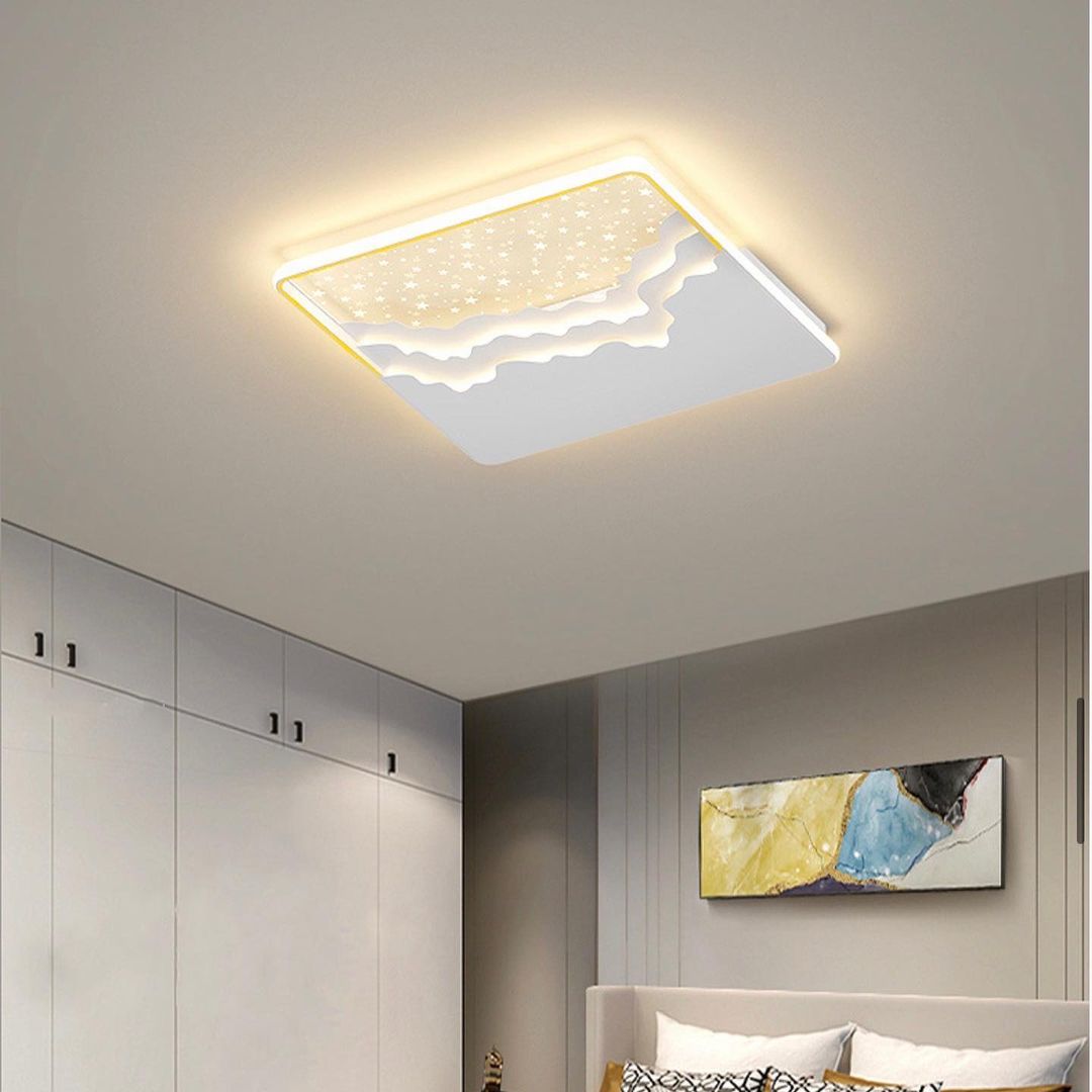 Стельовий світильник Mountain sky Stars D-50 см 85W LED 3000K-4500K-6000K Gold + White 230518-100002006