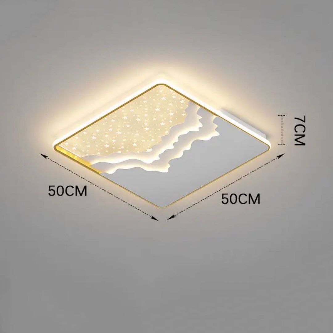 Стельовий світильник Mountain sky Stars D-50 см 85W LED 3000K-4500K-6000K Gold + White 230518-100002006